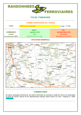 fiche itineraire - Inventaires Ferroviaires De France