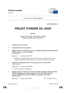 FR FR PROJET D`ORDRE DU JOUR