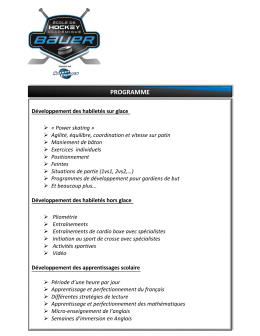 Programme - PublicationSports