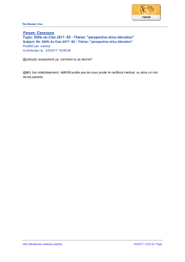 Forum: Concours - The Blender Clan