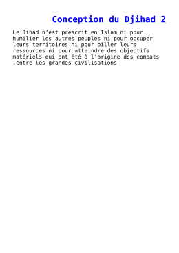 Conception du Djihad 2