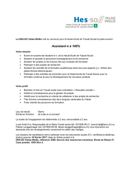 Assistant/e &agrave; 100%