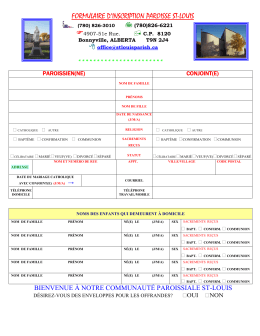 formulaire d`inscription paroisse st-louis