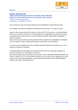 Forum: Trucs en vrac