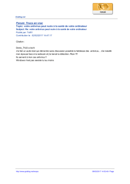 Forum: Trucs en vrac