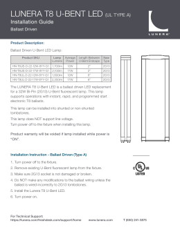 LUNERA T8 U-BENT LED (UL TYPE A)