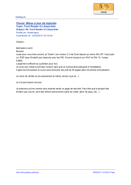 Forum: Mises &agrave; jour de logiciels