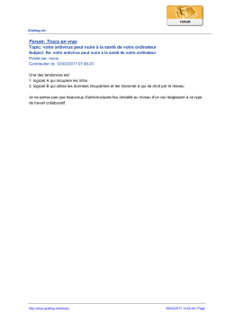 Forum: Trucs en vrac