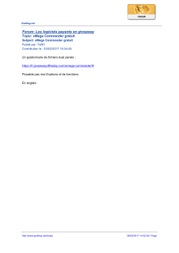 Forum: Les logiciels payants en giveaway