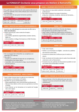 Nos Ateliers - FONGECIF Midi