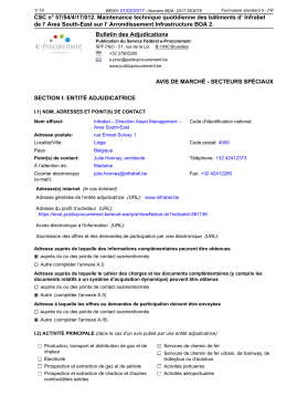 CSC n° 57/54/4/17/012. Maintenance technique quotidienne des