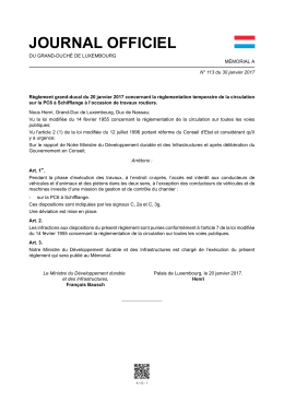 Journal officiel du Grand-Duch&eacute; de Luxembourg