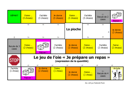 Le jeu de l`oie « Je prépare un repas