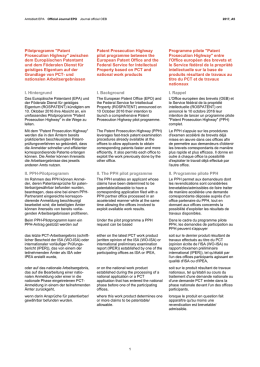 Pilotprogramm "Patent Prosecution Highway"