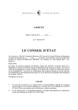 site Internet de l`Etat de Genève