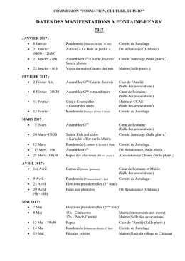 voir agenda municipal 2017 - Fontaine
