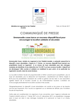Emmanuelle Cosse lance un nouveau dispositif fiscal pour