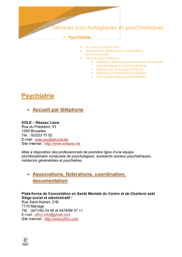 Psychiatrie - CSEF Region du Centre