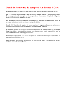 Non à la fermeture du comptoir Air France à Calvi
