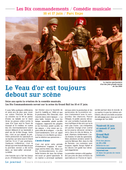 Le Veau d`or est toujours debout sur sc&egrave;ne