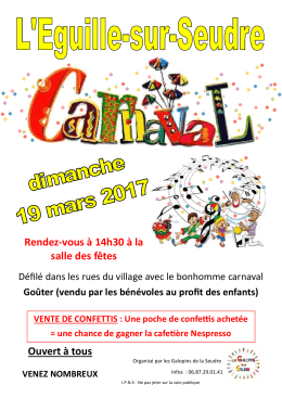 Affiche carnaval 2017 - Eguille-sur