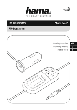 “Auto-Scan” FM Transmitter FM-Transmitter