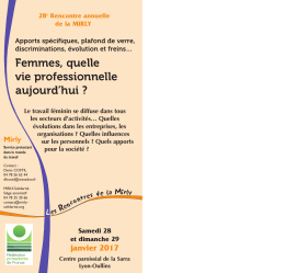 Femmes, quelle vie professionnelle aujourd`hui ?