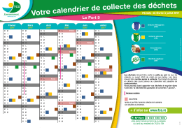 Votre cal endrier de collecte de s déchets