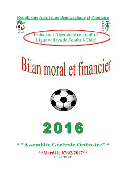 Assembl&eacute;e G&eacute;n&eacute;rale Ordinaire