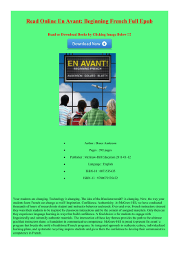 Read Online En Avant: Beginning French Full Epub