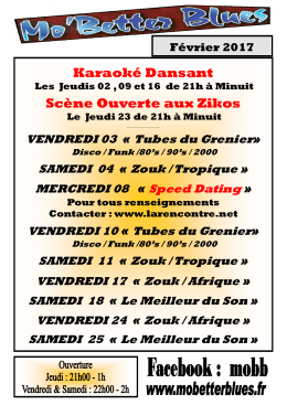 Karaoké Dansant Scène Ouverte aux Zikos
