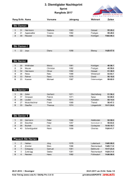 Rangliste Grimmialp 2017 - Diemtigtaler Nachtsprint