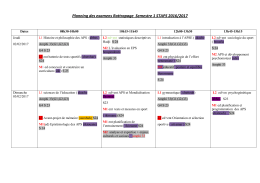 Planning des examens Rattrapage Semestre 1 - E