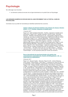 UFR STAPS - Psychologie