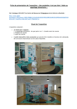 Fiche de pr&eacute;sentation de l`exposition &laquo; Nos poubelles n`ont pas faim