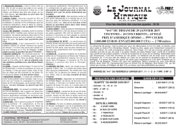 PMU du Dimanche 29 Janv 2017