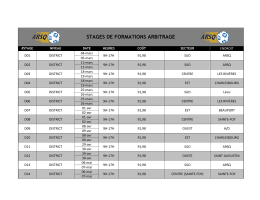 stages de formations arbitrage