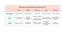 Menu de la semaine