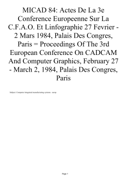 2 Mars 1984, Palais Des Congres, Par