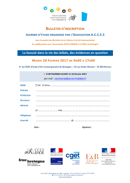 bulletin d`inscription