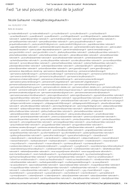 Fwd_ _Le seul pouvoir, c`est celui de la justice_