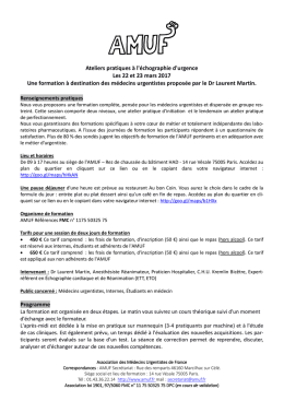 Ateliers pratiques &agrave; l`&eacute;chographie d`urgence Les 22 et 23