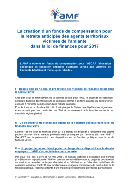 La création d`un fonds de compensation pour la retraite anticipée