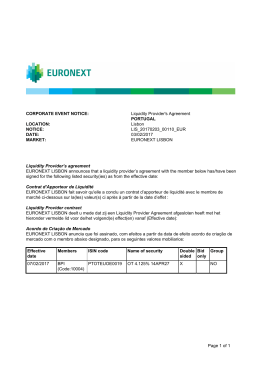 Page 1 of 1 CORPORATE EVENT NOTICE