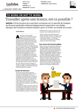 Travailleraprèsune licence , est