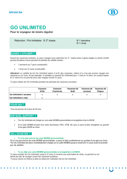 conditions d`utilisation du Go Unlimited