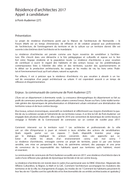 R&eacute;sidence d`architectes 2017