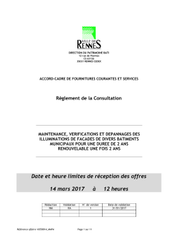 Règlement de consultation - La salle des marchés MEGALIS