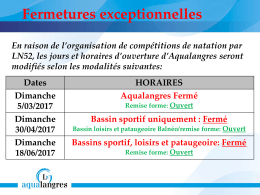Fermetures exceptionnelles (PDF - 174 Ko)