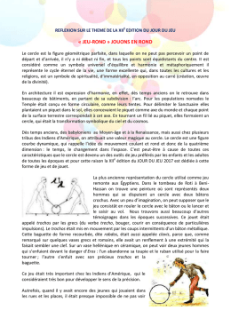 &laquo; JEU-ROND &raquo; JOUONS EN ROND